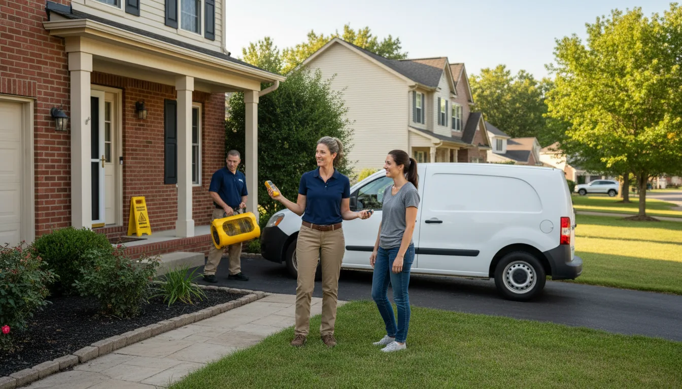 Residential water damage restoration in Convent, LA